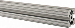 80/20 Inc. - 48 Inches Long x 1-1/2 Inches Wide x 1-1/2 Inches High, T Slotted Aluminum Extrusion - 1.154 Square Inches, Clear Anodized Finish - Exact Tool & Supply