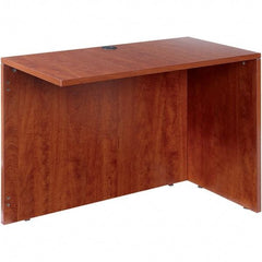 ALERA - Woodgrain Laminate Return/Bridge Shell Desk - 42" Wide x 23-5/8" Deep x 29-5/8" High, Medium Cherry - Exact Tool & Supply