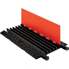 Checkers - On Floor Cable Covers Cover Material: Polyurethane Number of Channels: 5 - Exact Tool & Supply