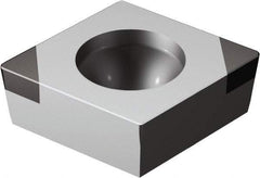 Sandvik Coromant - CCGW32.51 Grade 7025 CBN Turning Insert - Uncoated, 80° Diamond, 3/8" Inscr Circle, 5/32" Thick, 1/64" Corner Radius - Exact Tool & Supply