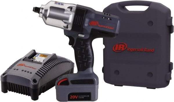 Ingersoll-Rand - 1/2" Drive 20 Volt Pistol Grip Cordless Impact Wrench & Ratchet - 1,900 RPM, 2,300 BPM, 780 Ft/Lb Torque, 1 Lithium-Ion Battery Included - Exact Tool & Supply