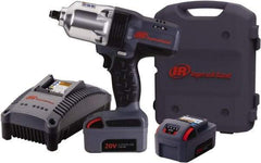 Ingersoll-Rand - 1/2" Drive 20 Volt Pistol Grip Cordless Impact Wrench & Ratchet - 1,900 RPM, 2,300 BPM, 780 Ft/Lb Torque, 2 Lithium-Ion Batteries Included - Exact Tool & Supply
