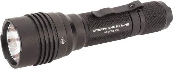 Streamlight - White LED Bulb, 750 Lumens, Industrial/Tactical Flashlight - Black Aluminum Body, 2 CR123A Lithium Batteries Included - Exact Tool & Supply