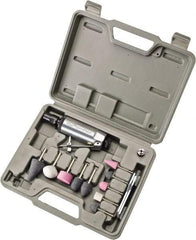 Ingersoll-Rand - 1/4" Spindle, 28,000 RPM, Front Exhaust Straight Air Die Grinder Kit - 24 CFM Air Consumption, 1/4 NPT Inlet, 1/4 hp - Exact Tool & Supply