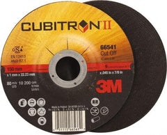 3M - 36 Grit, 6" Wheel Diam, 7/8" Arbor Hole, Type 27 Depressed Center Wheel - Ceramic, Resinoid Bond, S Hardness, 10,200 Max RPM - Exact Tool & Supply