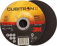 3M - 60 Grit, 5" Wheel Diam, 7/8" Arbor Hole, Type 27 Depressed Center Wheel - Ceramic, Resinoid Bond, S Hardness, 12,250 Max RPM - Exact Tool & Supply