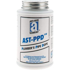 Made in USA - Brush Top Can Tan Threaded Pipe Sealant - 400°F Max Working Temp - Exact Tool & Supply