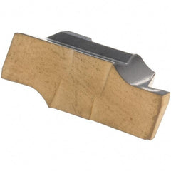 Iscar - 100000GIPI Grade IC830, 1mm Cutting Width Carbide Grooving Insert - 2mm Max Depth of Cut, Right Hand, AlTiN/TiN Finish - Exact Tool & Supply