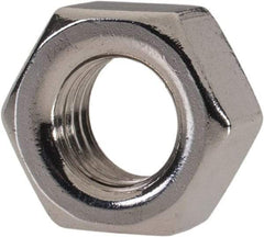 Value Collection - M7x1.00 Metric Coarse Stainless Steel Right Hand Hex Nut - 11mm Across Flats, 5.5mm High, Uncoated - Exact Tool & Supply