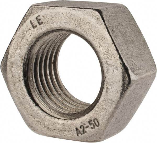 Value Collection - M36x4.00 Metric Coarse Stainless Steel Right Hand Hex Nut - 55mm Across Flats, 29mm High, Uncoated - Exact Tool & Supply