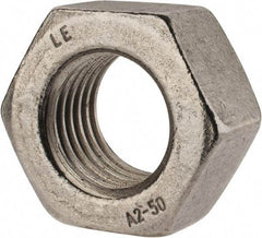Value Collection - M36x4.00 Metric Coarse Stainless Steel Right Hand Hex Nut - 55mm Across Flats, 29mm High, Uncoated - Exact Tool & Supply