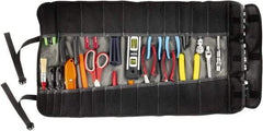 Ergodyne - 25 Pocket Gray Ballistic Polyester Tool Roll - 14-3/4" Wide x 27" Deep x 1" High - Exact Tool & Supply