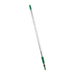 Unger - 144" Long x 1.15" Diam Aluminum Handle for Unger Products - Threaded Connection, Silver, Telescoping - Exact Tool & Supply
