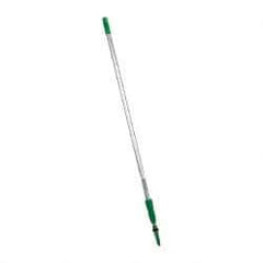 Unger - 144" Long x 1.15" Diam Aluminum Handle for Unger Products - Threaded Connection, Silver, Telescoping - Exact Tool & Supply
