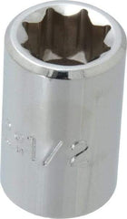 Proto - 1/2", 1/2" Drive, Standard Hand Socket - 8 Points, 1-7/16" OAL, Alloy Steel, Chrome Finish - Exact Tool & Supply