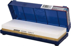 Norton - 8" Long x 3" Wide x 1" Thick, Sharpening Stone - Rectangle, 4000/8000 Grit, Ultra Fine Grade - Exact Tool & Supply