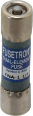 Cooper Bussmann - 250 VAC, 1.25 Amp, Time Delay Pin Indicator Fuse - Fuse Holder Mount, 1-1/2" OAL, 10 at 125 V kA Rating, 13/32" Diam - Exact Tool & Supply