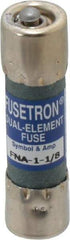 Cooper Bussmann - 250 VAC, 1.13 Amp, Time Delay Pin Indicator Fuse - Fuse Holder Mount, 1-1/2" OAL, 10 at 125 V kA Rating, 13/32" Diam - Exact Tool & Supply