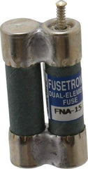 Cooper Bussmann - 125 VAC, 15 Amp, Time Delay Pin Indicator Fuse - Fuse Holder Mount, 1-1/2" OAL, 10 at AC kA Rating, 13/32" Diam - Exact Tool & Supply