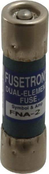 Cooper Bussmann - 250 VAC, 2 Amp, Time Delay Pin Indicator Fuse - Fuse Holder Mount, 1-1/2" OAL, 10 at 125 V kA Rating, 13/32" Diam - Exact Tool & Supply