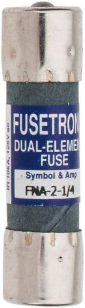 Cooper Bussmann - 250 VAC, 2.25 Amp, Time Delay Pin Indicator Fuse - Fuse Holder Mount, 1-1/2" OAL, 10 at 125 V kA Rating, 13/32" Diam - Exact Tool & Supply