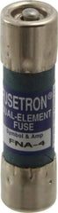Cooper Bussmann - 250 VAC, 4 Amp, Time Delay Pin Indicator Fuse - Fuse Holder Mount, 1-1/2" OAL, 10 at 125 V kA Rating, 13/32" Diam - Exact Tool & Supply