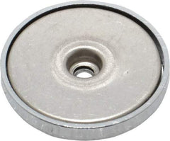 Mag-Mate - 1.24" Diam, 3/16" Cup Height, 3/16" Overall Height, 35 Lb Average Pull Force, 35 Lb Max Pull Force, Neodymium Rare Earth Cup Magnet - Through Hole Style, 1/8" Cup ID, 1/4" Magnet ID, Galvanized - Exact Tool & Supply