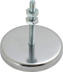 Mag-Mate - 19 Lb Max Pull Force, 5/16" Overall Height, 2-1/32" Diam, Ceramic Cup Magnet - Bolt & Nut Style, Chrome Plated - Exact Tool & Supply