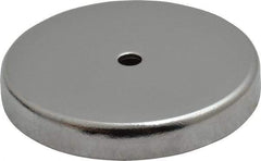 Mag-Mate - 2.03" Diam, 5/16" Cup Height, 5/16" Overall Height, 47.5 Lb Average Pull Force, 47.5 Lb Max Pull Force, Neodymium Rare Earth Cup Magnet - Through Hole Style, 3/16" Cup ID, 7/16" Magnet ID, Galvanized - Exact Tool & Supply