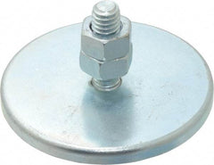 Mag-Mate - 5 Lb Max Pull Force, 3/16" Overall Height, 2-1/4" Diam, Ceramic Cup Magnet - Bolt & Nut Style, Chrome Plated - Exact Tool & Supply