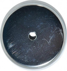 Mag-Mate - 41 Lb Max Pull Force, 3/8" Overall Height, 2.63" Diam, Ceramic Cup Magnet - Through Hole Style, Chrome Plated - Exact Tool & Supply