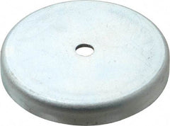 Mag-Mate - 2.63" Diam, 3/8" Cup Height, 3/8" Overall Height, 100 Lb Average Pull Force, 100 Lb Max Pull Force, Neodymium Rare Earth Cup Magnet - Through Hole Style, 9/32" Cup ID, 5/8" Magnet ID, Galvanized - Exact Tool & Supply