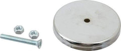 Mag-Mate - 47.5 Lb Max Pull Force, 2.18" Overall Height, 3.18" Diam, Ceramic Cup Magnet - Bolt & Nut Style, Chrome Plated - Exact Tool & Supply