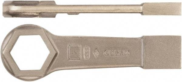 Ampco - 1-13/16" 6 Point Striking Box Wrench - Single End, 9-7/8" OAL, Aluminum Bronze - Exact Tool & Supply