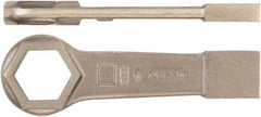 Ampco - 1-5/8" 6 Point Striking Box Wrench - Single End, 8-3/4" OAL, Aluminum Bronze - Exact Tool & Supply