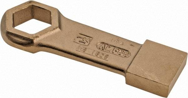 Ampco - 1-1/4" 6 Point Striking Box Wrench - Single End, 6-1/2" OAL, Aluminum Bronze - Exact Tool & Supply