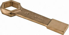 Ampco - 2-3/8" 6 Point Striking Box Wrench - Single End, 12-1/4" OAL, Aluminum Bronze - Exact Tool & Supply