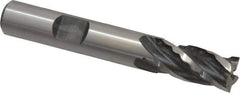 Weldon - 3/8" Diam, 3/4" LOC, 4 Flute Cobalt Roughing & Finishing Square End Mill - Uncoated, 2-1/2" OAL, 3/8" Shank Diam, Weldon Shank, 30° Helix, Non-Centercutting - Exact Tool & Supply