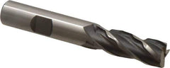 Weldon - 1/2" Diam, 1-1/4" LOC, 4 Flute Cobalt Roughing & Finishing Square End Mill - Uncoated, 3-1/4" OAL, 1/2" Shank Diam, Weldon Shank, 30° Helix, Non-Centercutting - Exact Tool & Supply