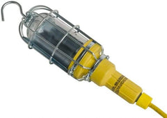 Woodhead Electrical - 120 VAC, 100 Watt, Electric, Incandescent Portable Handheld Work Light - 25' Cord, 1 Head, 1,000 Lumens, Zinc-Plated Steel, 120.65mm Wide x 457.2mm High - Exact Tool & Supply