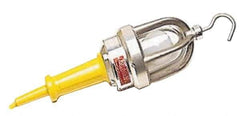 Woodhead Electrical - 120 VAC, 75 Watt, Electric, Incandescent Portable Handheld Work Light - 10 & 25' Cord, 1 Head, 750 Lumens, Aluminum, 127mm Wide x 419.1mm High - Exact Tool & Supply