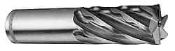 Weldon - 1-1/4" Diam, 3" LOC, 6 Flute Cobalt Roughing & Finishing Square End Mill - Uncoated, 5-1/2" OAL, 1-1/4" Shank Diam, Weldon Shank, 30° Helix, Non-Centercutting - Exact Tool & Supply