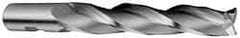 Made in USA - 0.5° Taper Angle per Side, 3/4" Small End Diam, 3-1/4" LOC, High Speed Steel 3 Flute Tapered Square End Mill - 5-3/4" OAL, 3/4" Shank Diam, Spiral Flute - Exact Tool & Supply