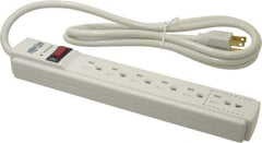 Tripp-Lite - 6 Outlets, 120 Volts, 15 Amps, 6' Cord, Power Outlet Strip - Free Hanging, Keyhole Mount, 5-15P NEMA Configuration, 10.8" Strip, UL1449 3rd Edition - Exact Tool & Supply