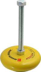 Gibraltar - 4,200 Lb Capacity, 3/4-10 Thread, Zinc Stud, Machine Socket Mount Leveling Mount - 203.2mm Stud Length, 152.4mm Base Diam, Elastomer Pad - Exact Tool & Supply