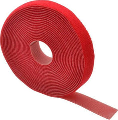 SpeedTech - 15' Long Red Nylon & Polyethylene Hook & Loop Strap - 50 Lb Tensile Strength - Exact Tool & Supply