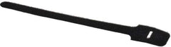 SpeedTech - 8" Long Black Nylon & Polyethylene Hook & Loop Strap - 40 Lb Tensile Strength - Exact Tool & Supply