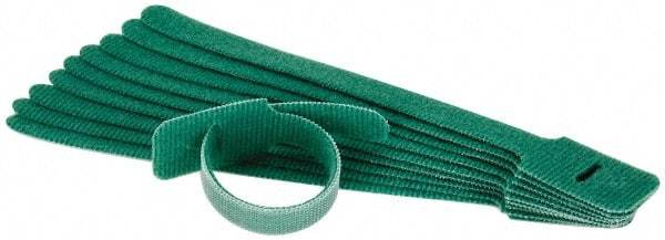 SpeedTech - 8" Long Green Nylon & Polyethylene Hook & Loop Strap - 40 Lb Tensile Strength - Exact Tool & Supply