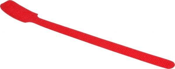 SpeedTech - 8" Long Red Nylon & Polyethylene Hook & Loop Strap - 40 Lb Tensile Strength - Exact Tool & Supply