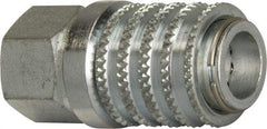 Enerpac - 1/4-18 NPT 18-8 Stainless Steel Hydraulic Hose Regular-Flow Female Coupler - 10,000 psi - Exact Tool & Supply